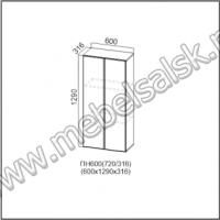ПН600/720 Пенал-надстройка 600/720 Кухня Классика